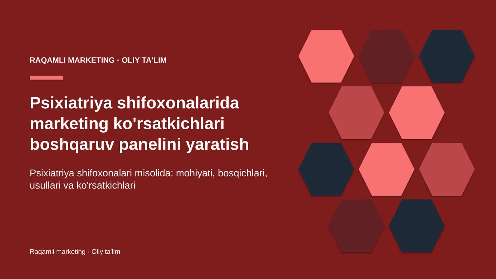 psixiatriya shifoxonalarida marketing ko'rsatkichlari boshqaruv panelini yaratish 6796