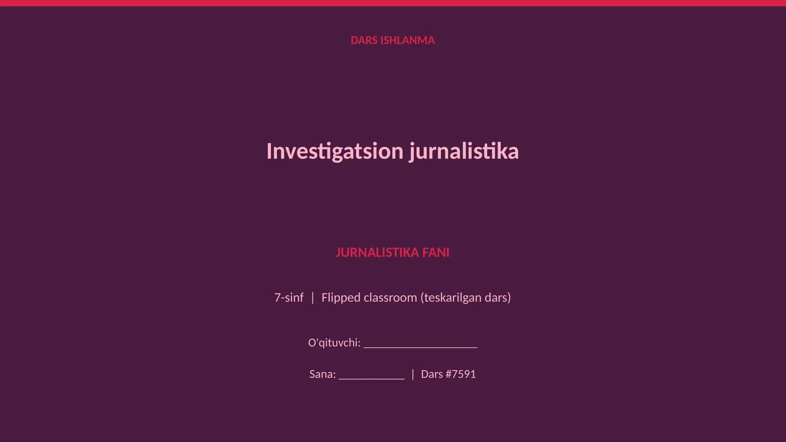 Investigatsion jurnalistika