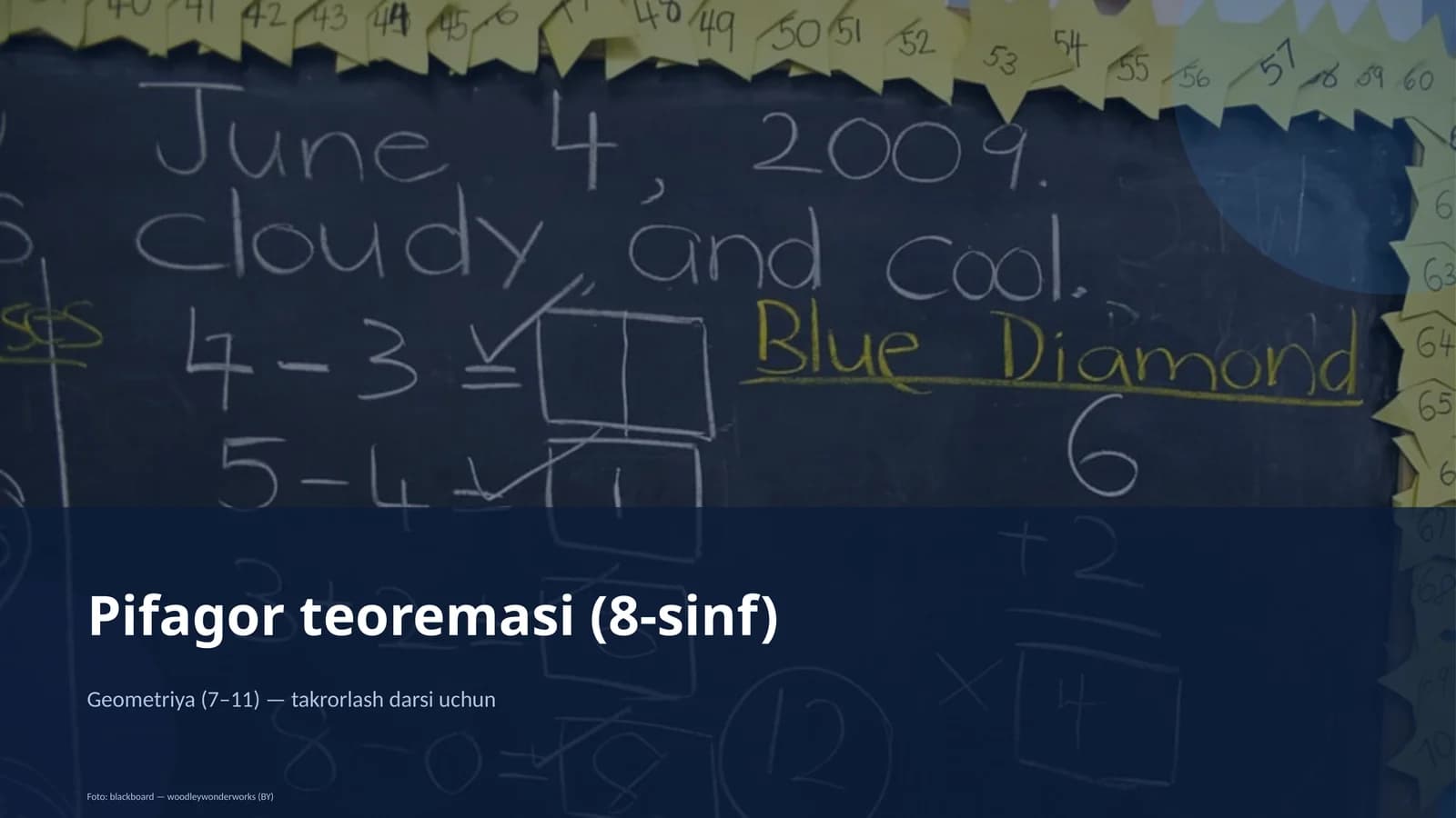 Pifagor teoremasi (8-sinf)