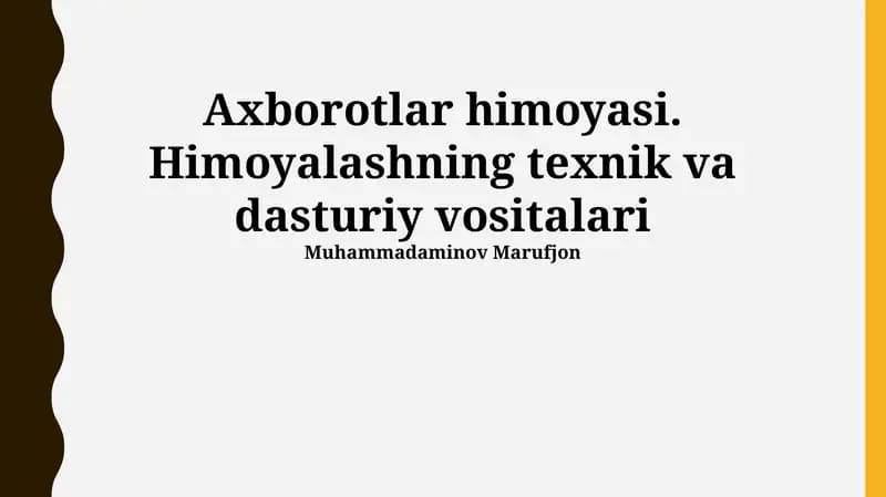 Antivirus dasturlari va ularning turlari