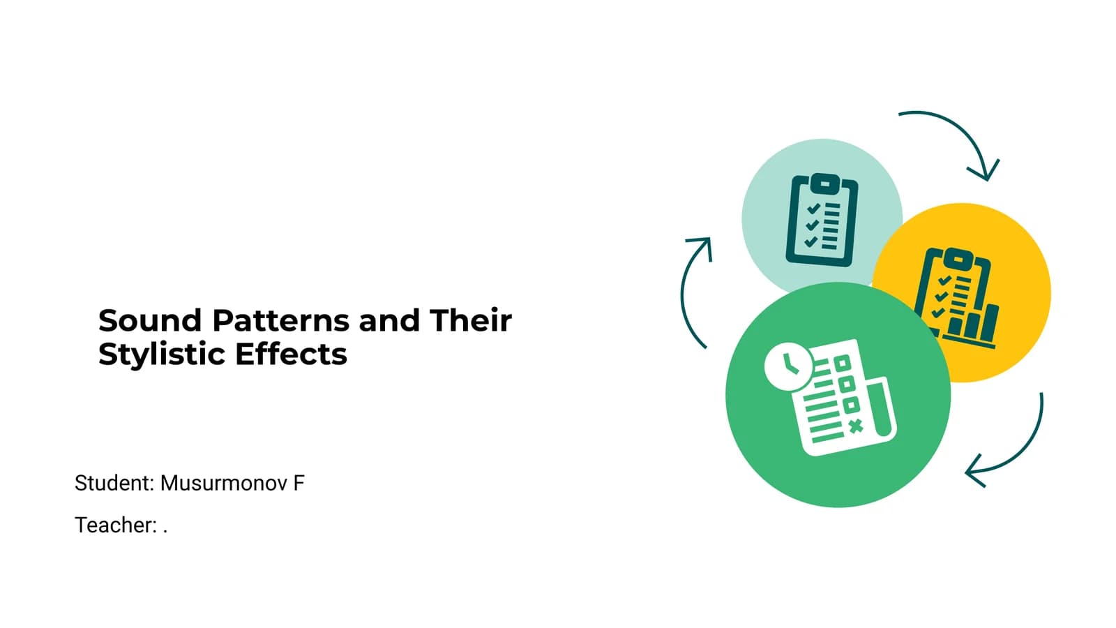 Sound Patterns and Their Stylistic Effects
