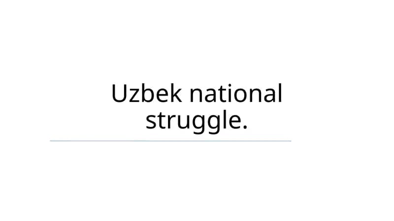 Uzbek national struggle