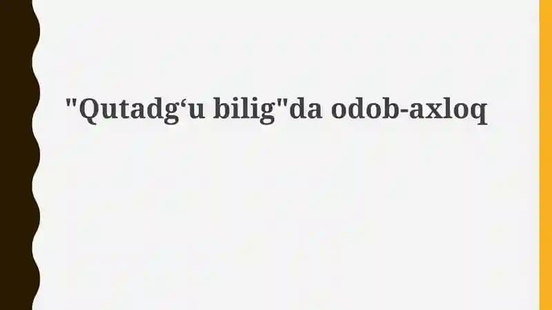 Qutadg'u Bilig