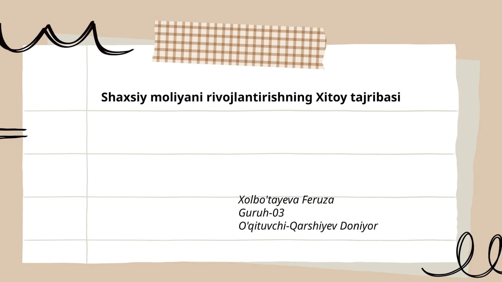 Xitoyning shaxsiy moliyaviy menejment strategiyalari