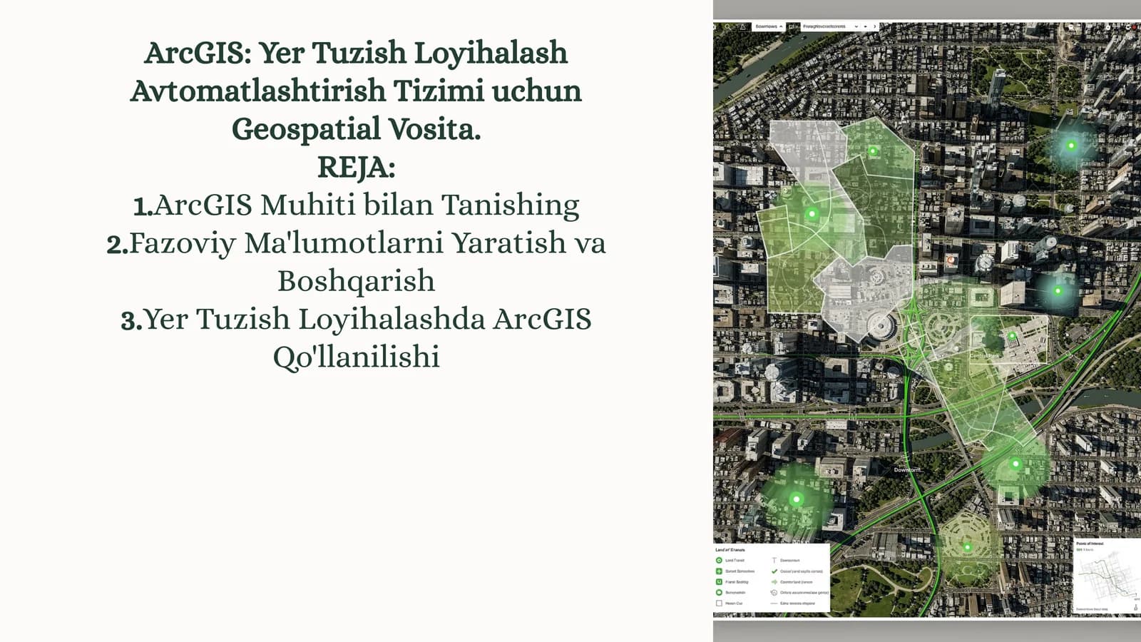 ArcGIS: Yer Tuzish Loyihalash Avtomatlashtirish Tizimi