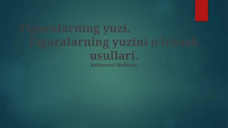 Figuralarning yuzi