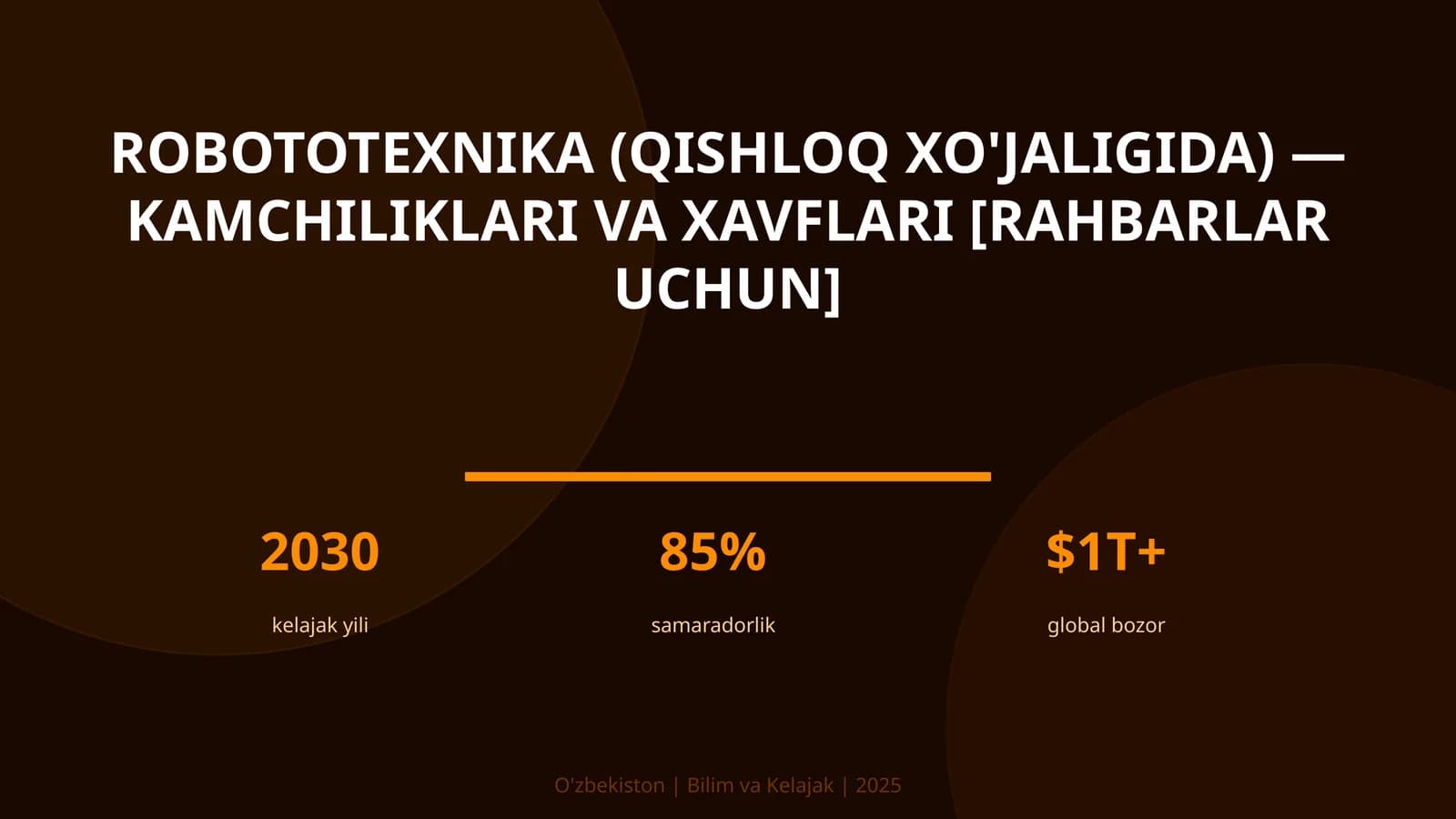 Robototexnika (qishloq xo'jaligida) — kamchiliklari va xavflari [rahbarlar uchun]