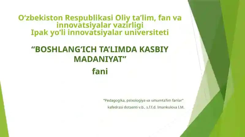 Kasbiy Madaniyat