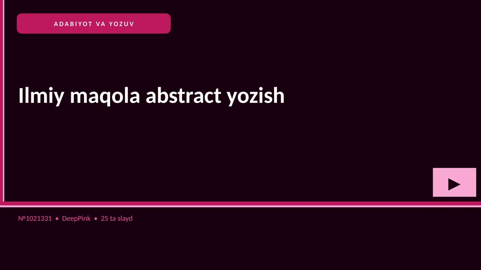 Ilmiy maqola abstract yozish