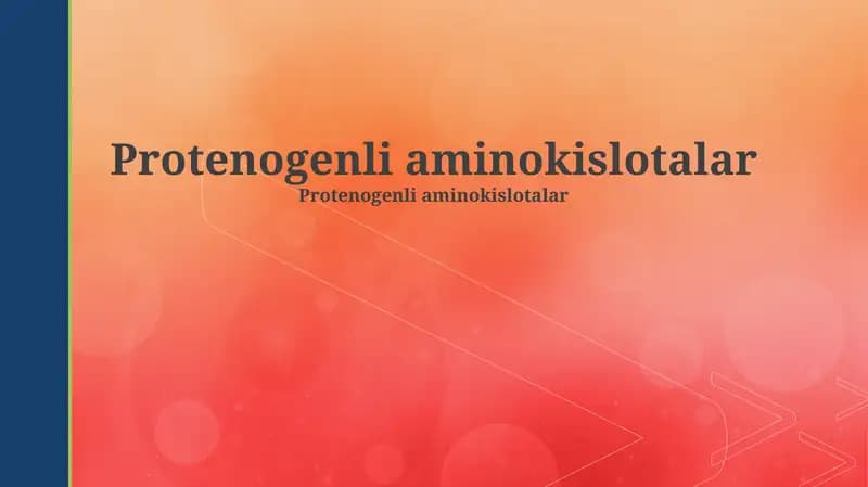Proteinogenli aminokislotalar