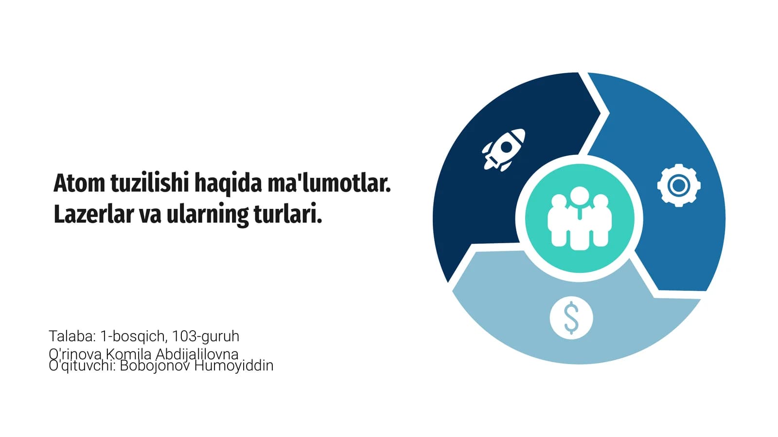 Atom tuzilishi haqida ma'lumotlar