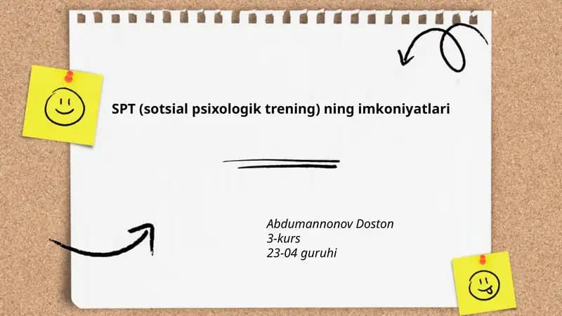 SPT ning shaxsiy rivojlanish imkoniyatlari