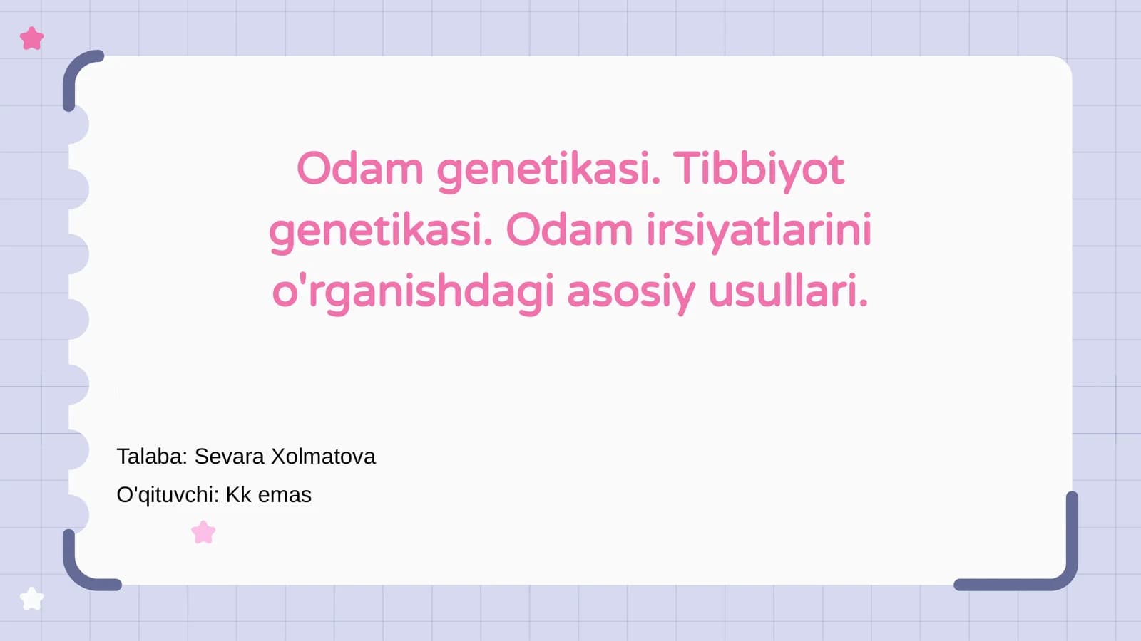 Odam Genetikasining Asoslari