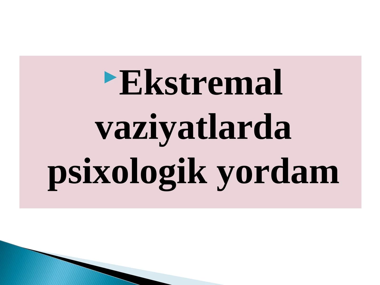 Psixologik yordam