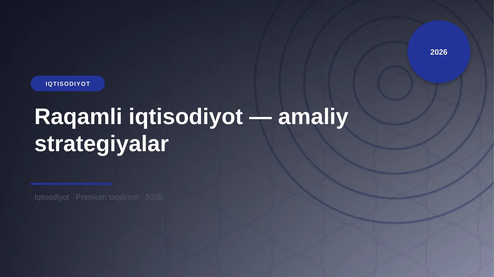 Raqamli iqtisodiyot — amaliy strategiyalar