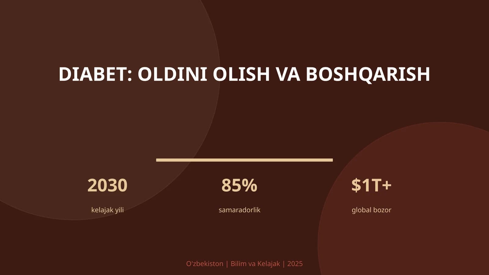Diabet: oldini olish va boshqarish