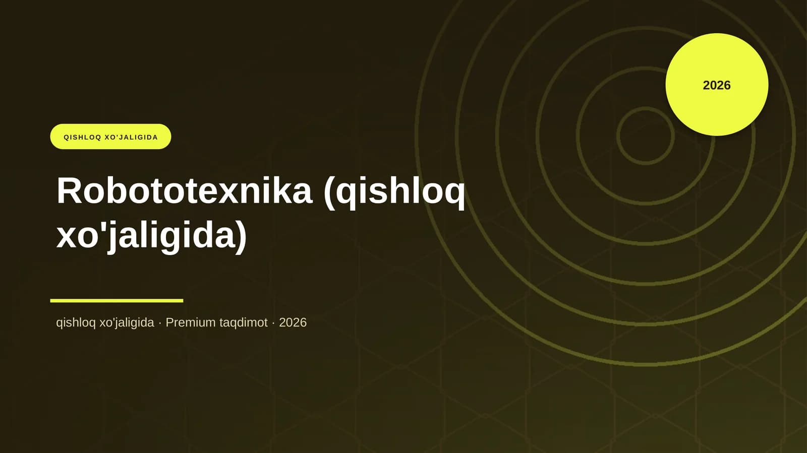 Robototexnika (qishloq xo'jaligida)