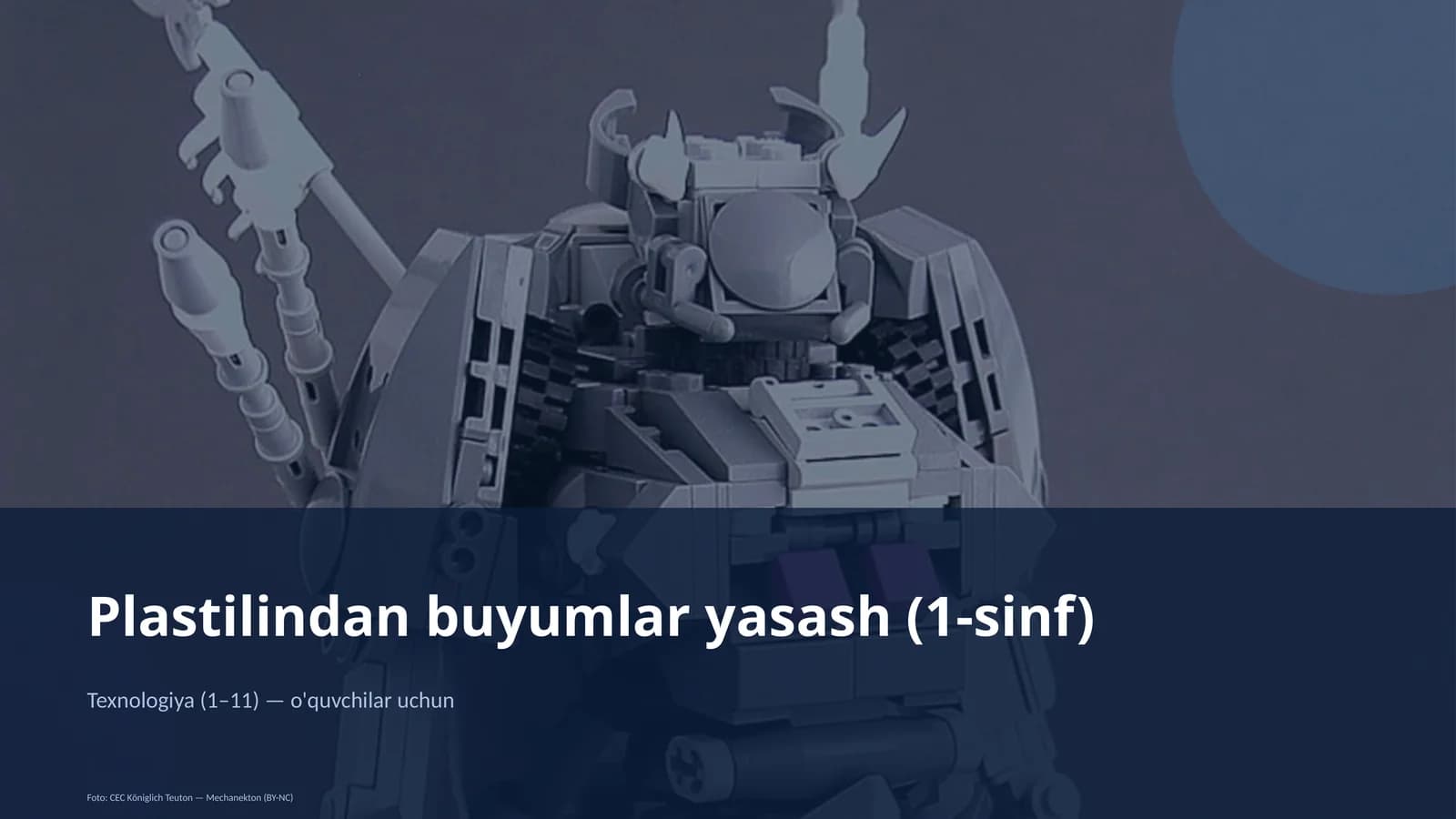 Plastilindan buyumlar yasash (1-sinf)
