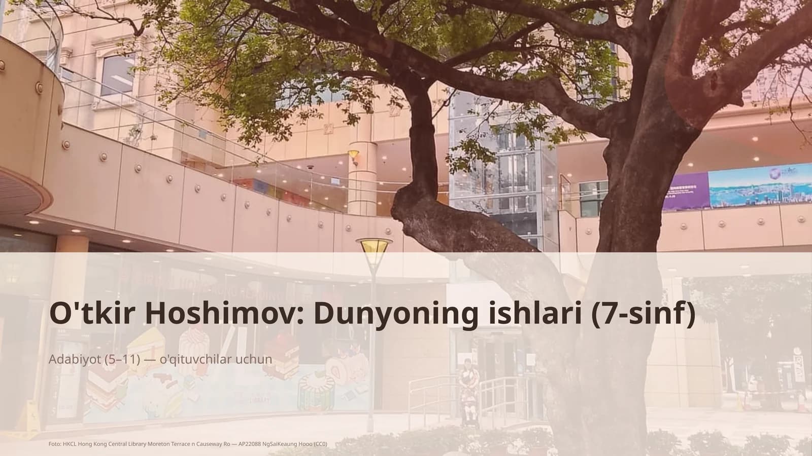O'tkir Hoshimov: Dunyoning ishlari (7-sinf)