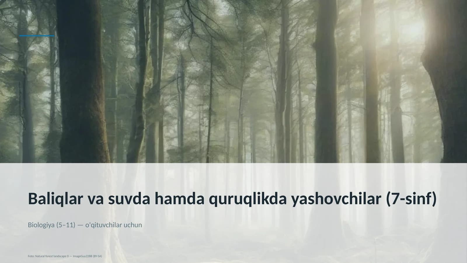Baliqlar va suvda hamda quruqlikda yashovchilar (7-sinf)