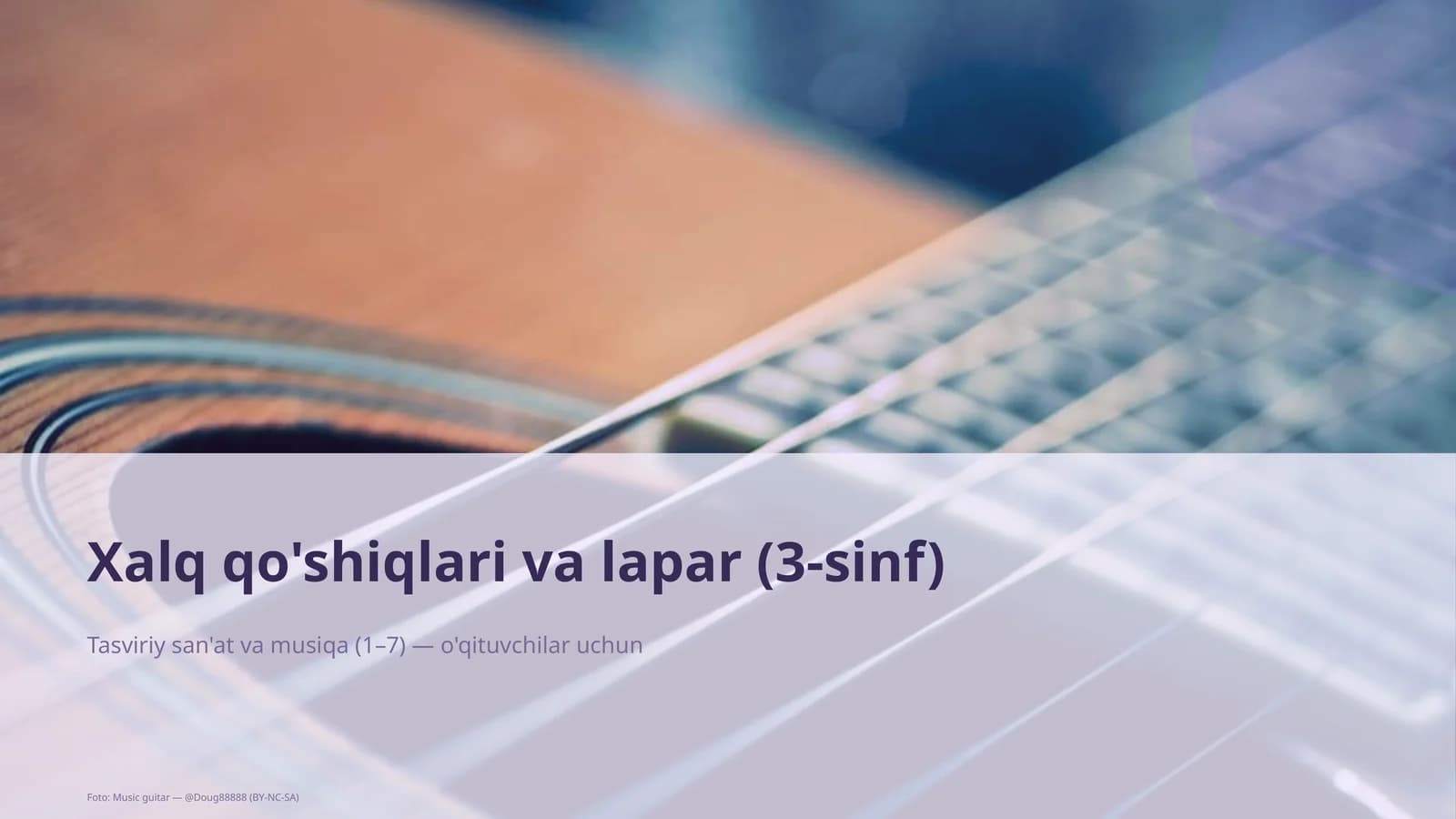 Xalq qo'shiqlari va lapar (3-sinf)