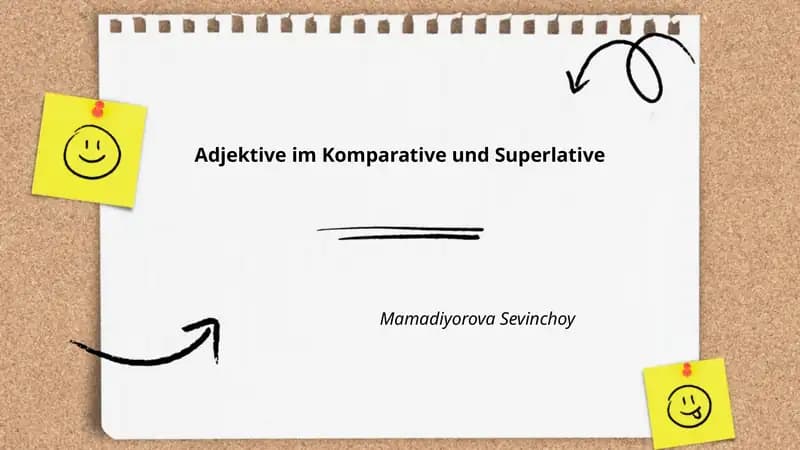 Adjektive im Komparative und Superlative