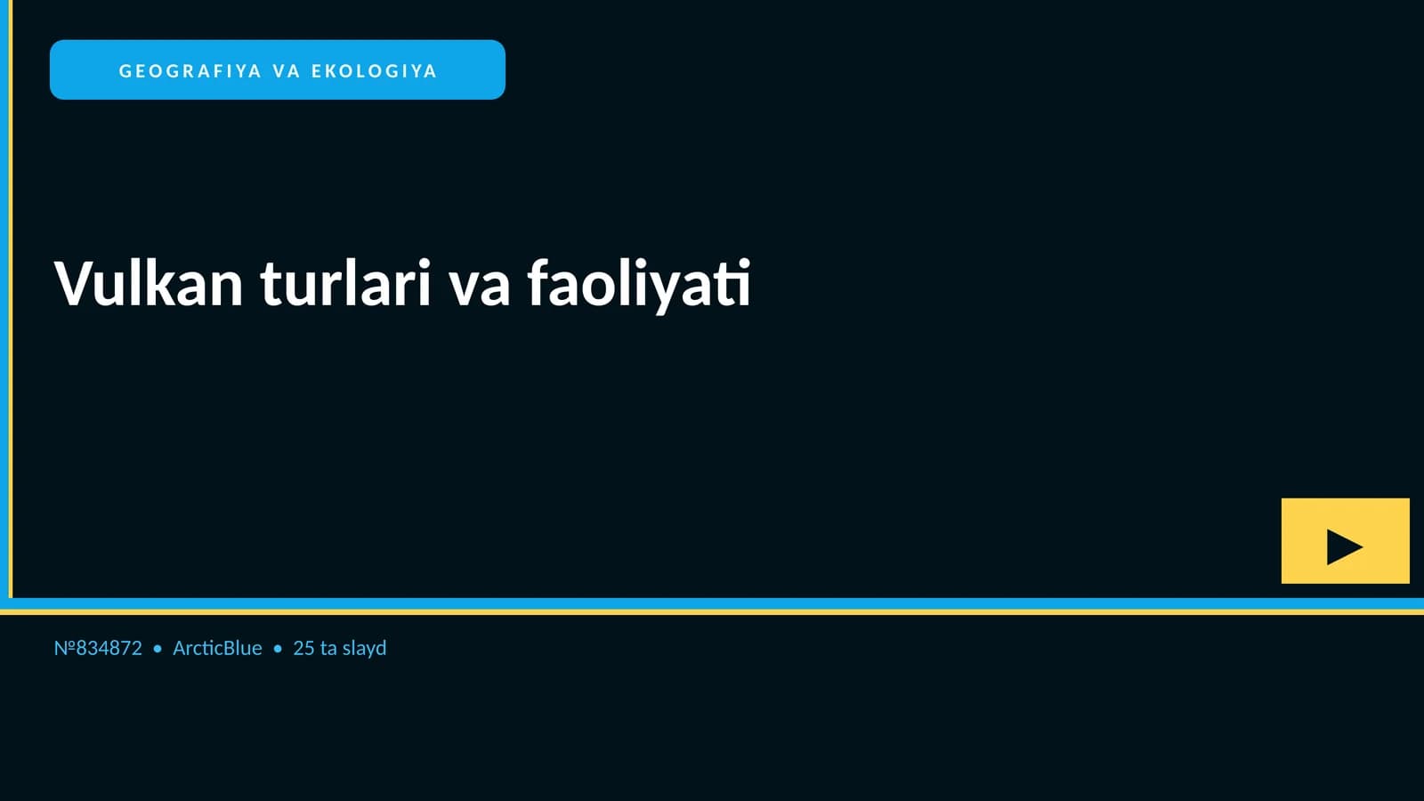 Vulkan turlari va faoliyati