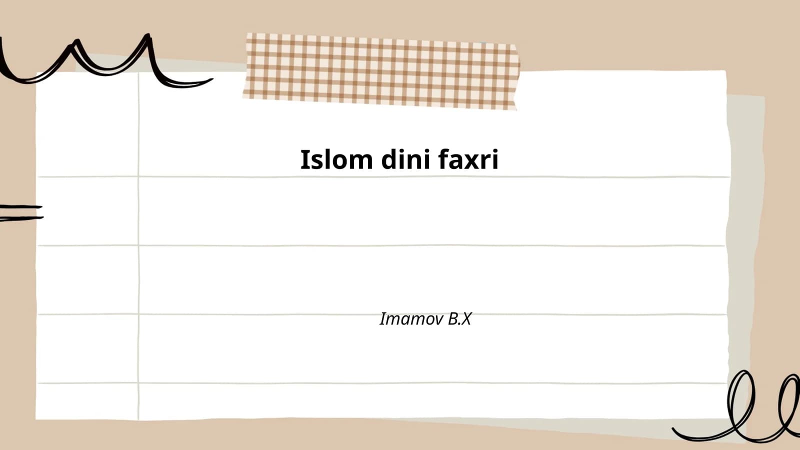 Islom dini faxri