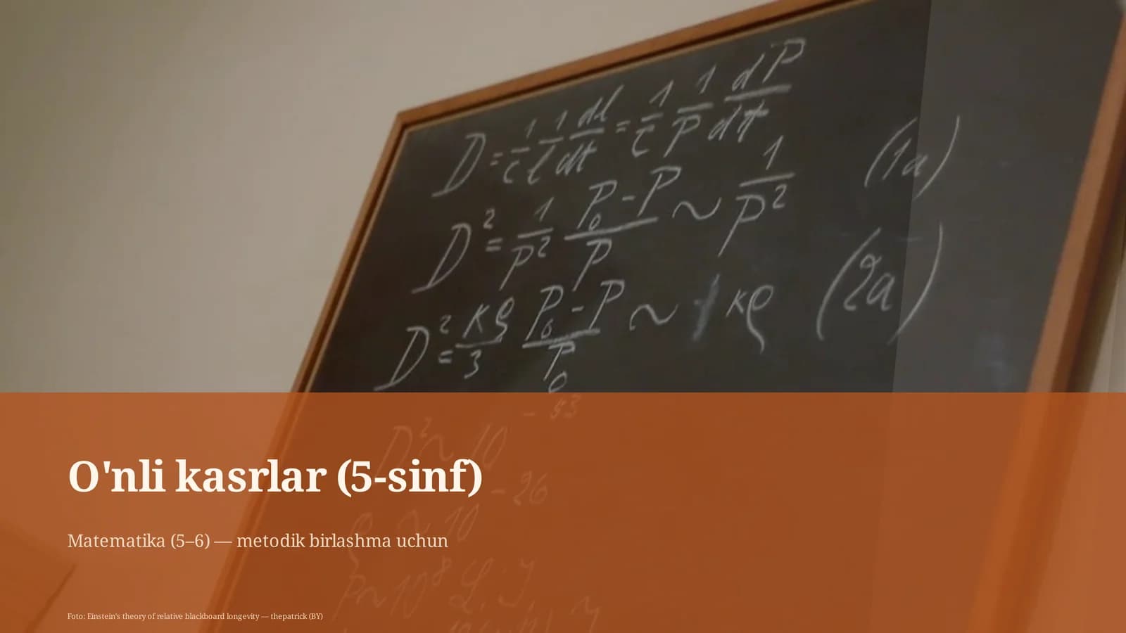O'nli kasrlar (5-sinf) Matematika (5–6)