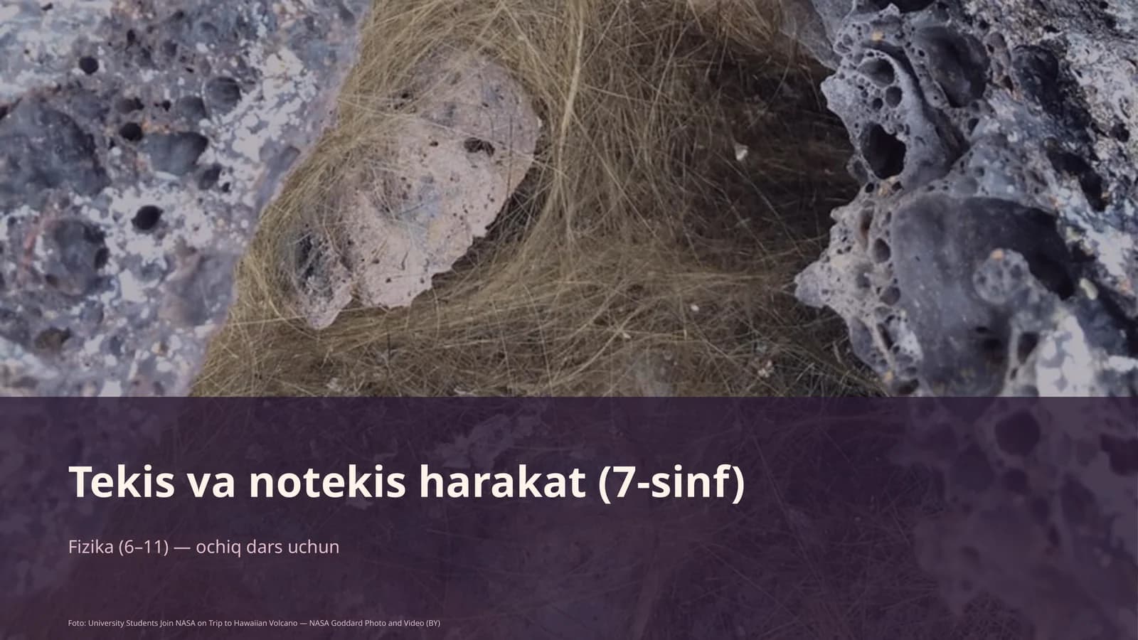 Tekis va notekis harakat (7-sinf)