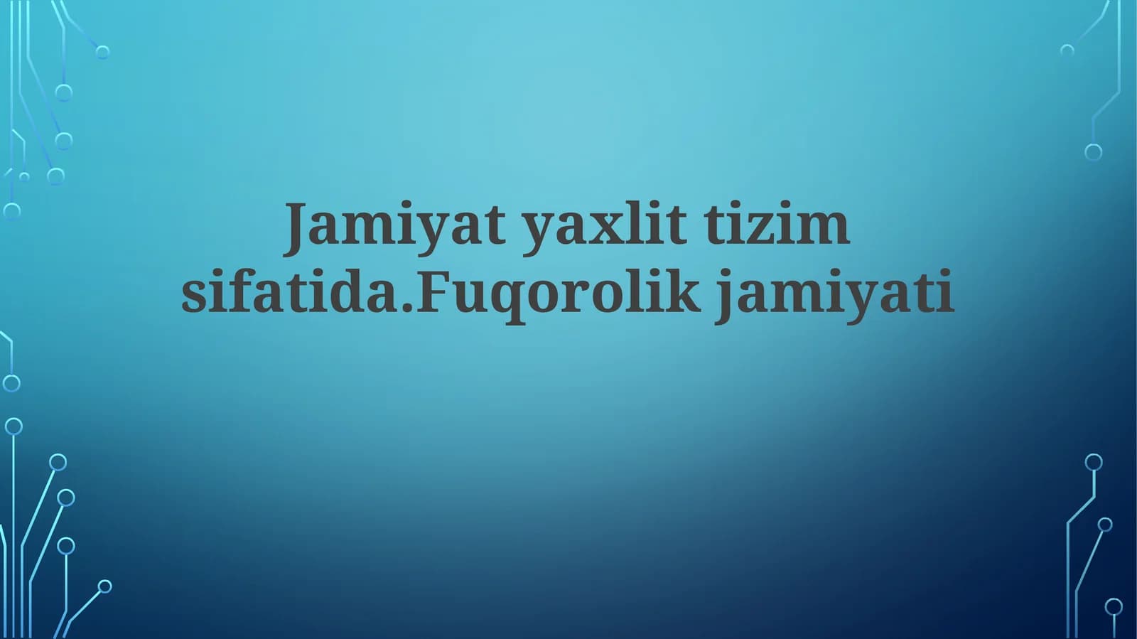 Jamiyatyaxlittizimsifatida.Fuqorolikjamiyati