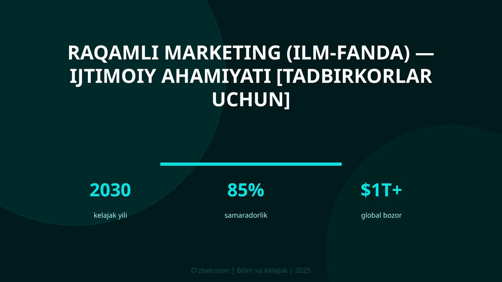 Raqamli marketing (ilm-fanda) — ijtimoiy ahamiyati [tadbirkorlar uchun]