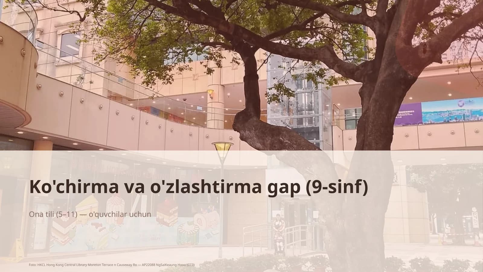 Ko'chirma va o'zlashtirma gap (9-sinf)