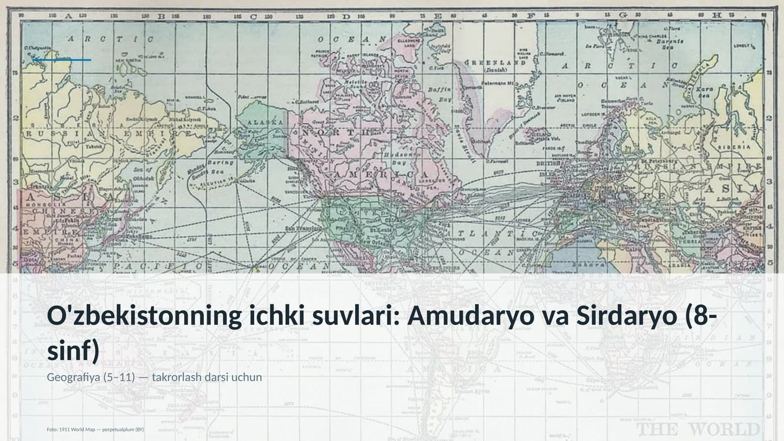 O'zbekistonning ichki suvlari: Amudaryo va Sirdaryo (8-sinf)