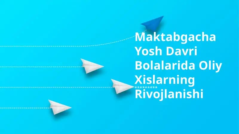 Erta yoshdagi bolalarni tarbiyalashning ahamiyati