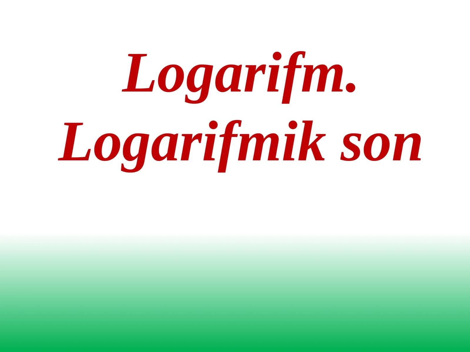 Logarifmikson
