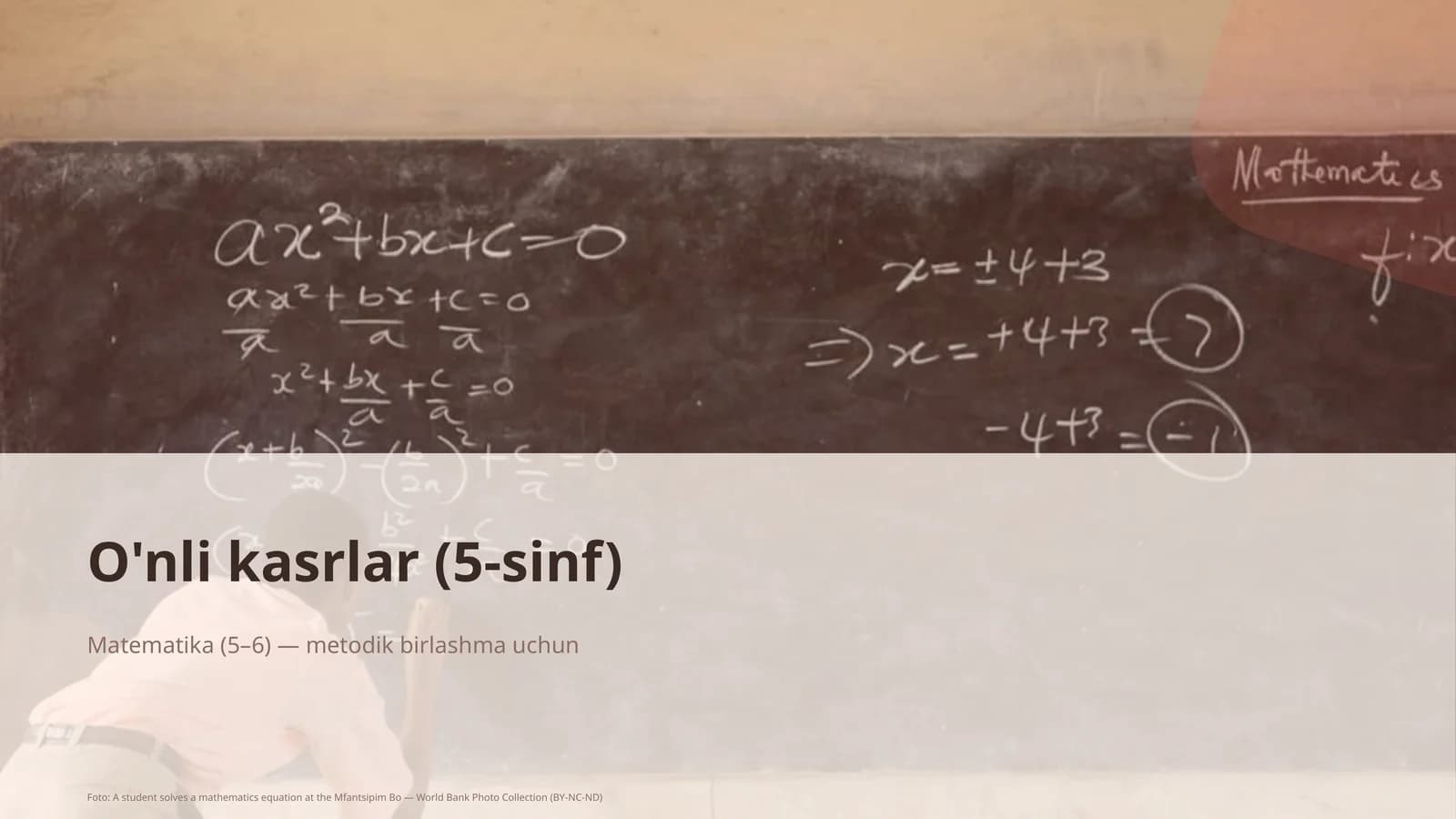 O'nli kasrlar (5-sinf) Matematika (5–6)