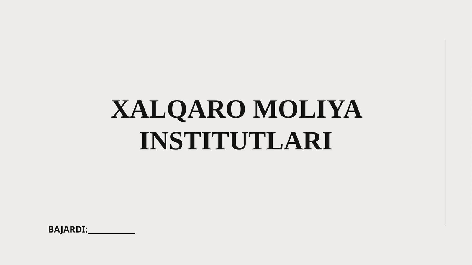 Xalqaro moliya institutlari