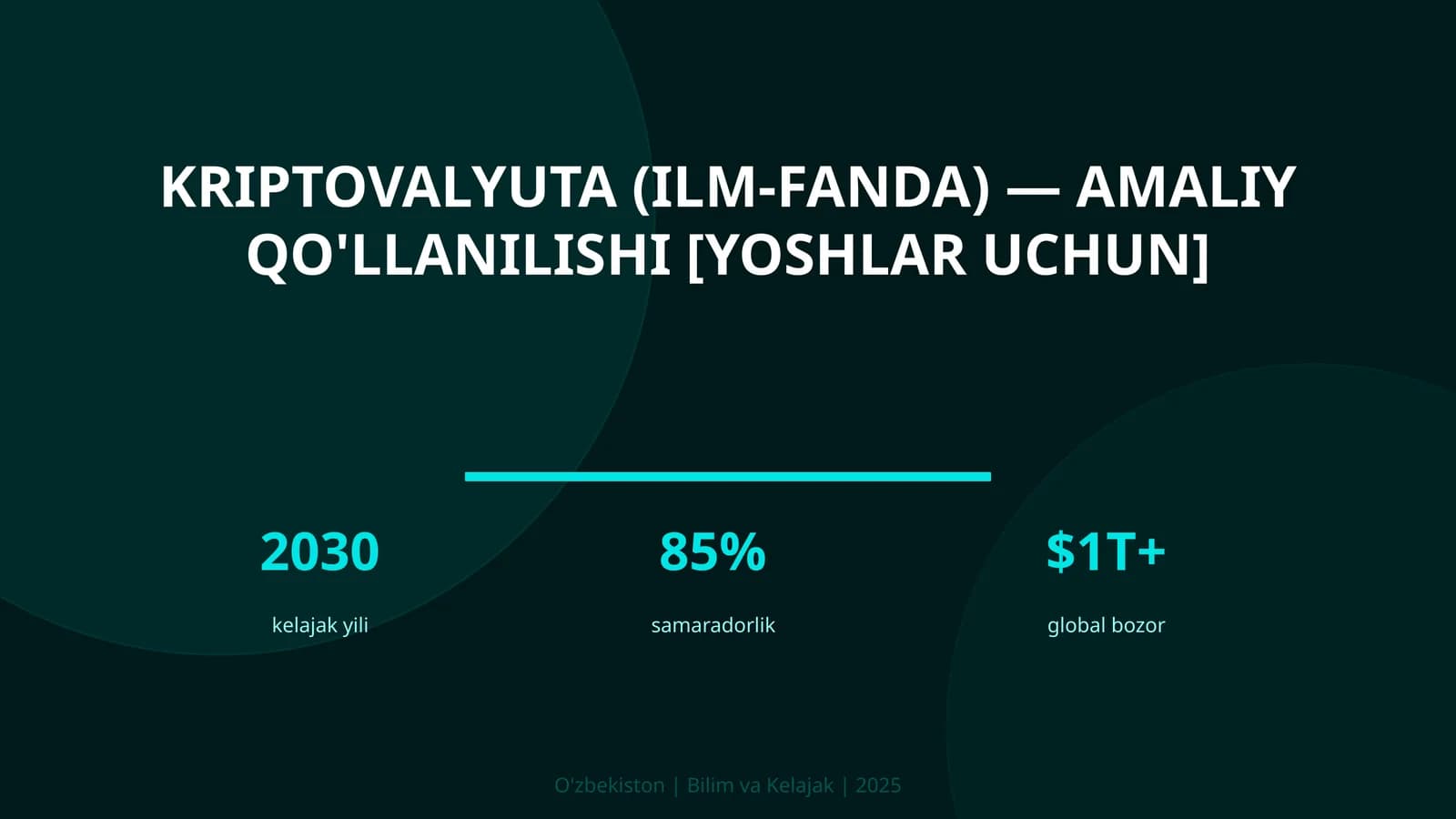 Kriptovalyuta (ilm-fanda) — amaliy qo'llanilishi [yoshlar uchun]