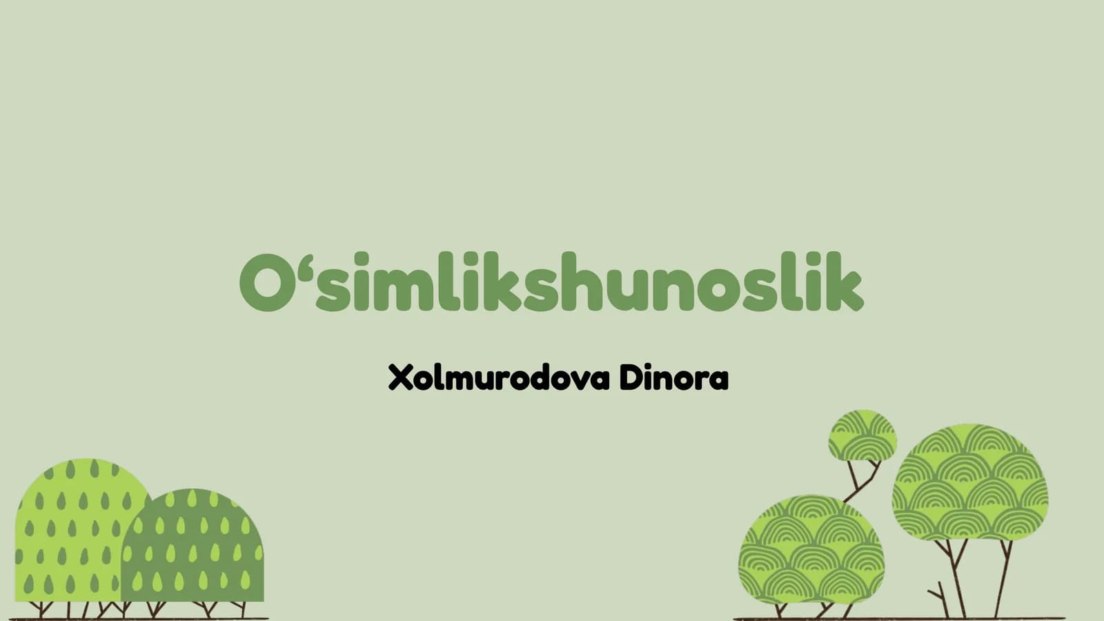 O‘simlikshunoslik