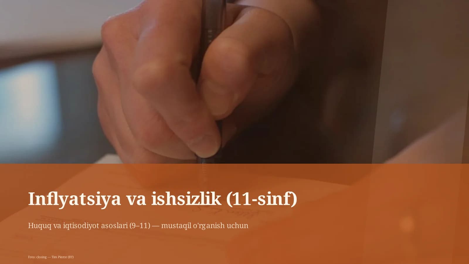 Inflyatsiya va ishsizlik (11-sinf)