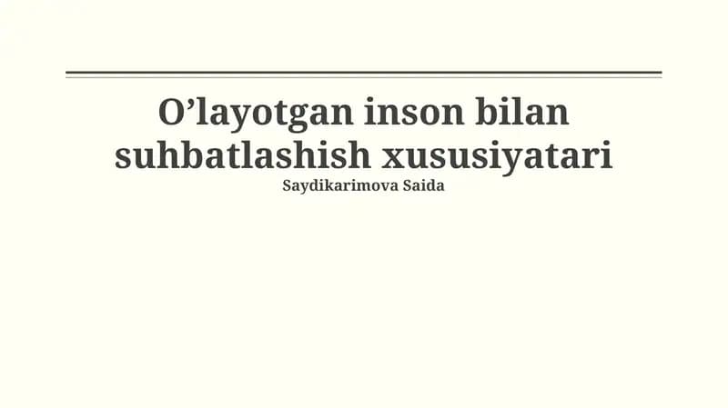Ruhiy tayyorgarlik va empatiya