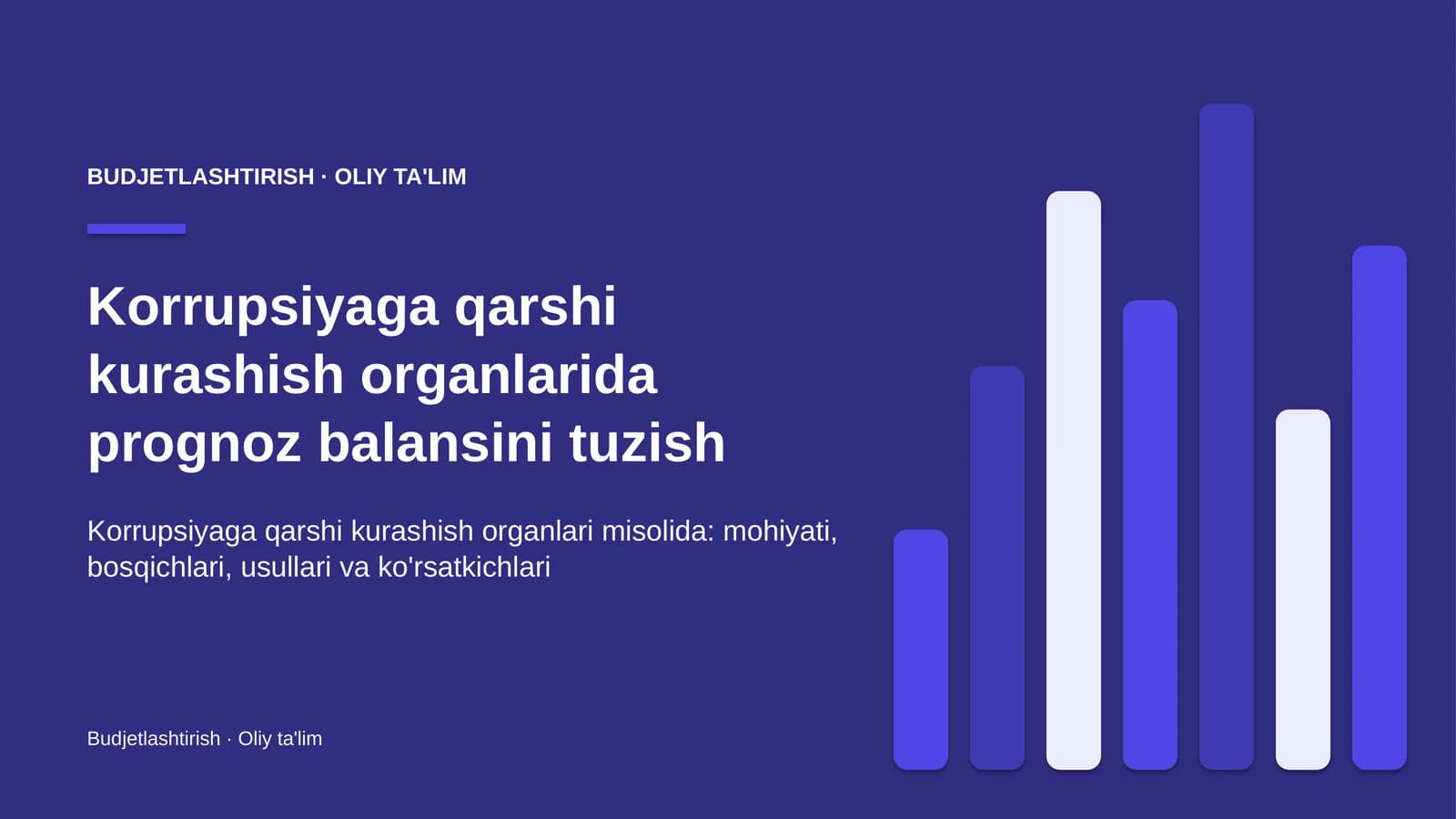 Korrupsiyaga qarshi kurashish organlarida prognoz balansini tuzish