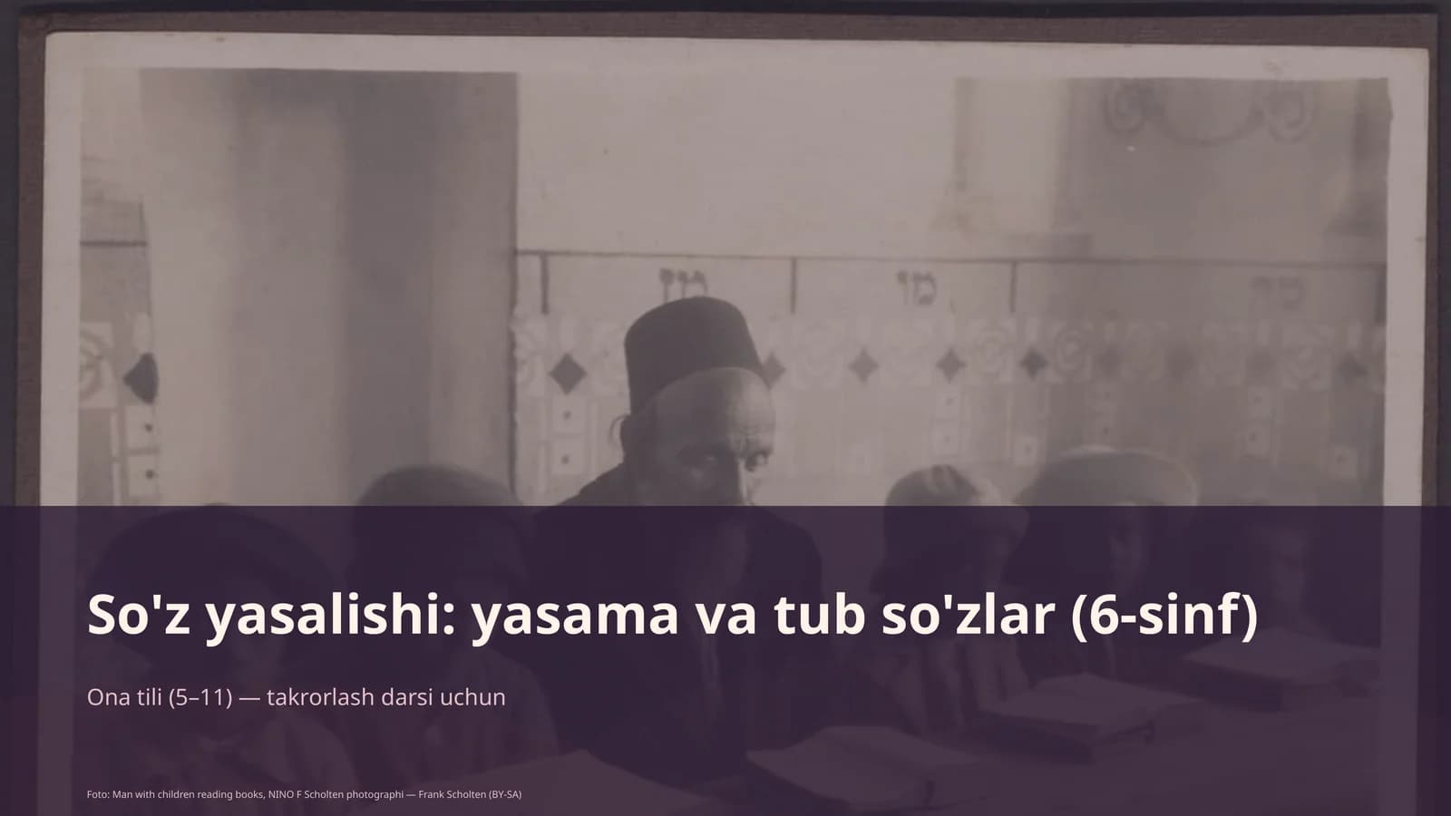 So'z yasalishi: yasama va tub so'zlar (6-sinf)