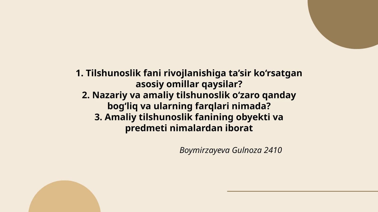 Tilshunoslik fanining rivojlanishi