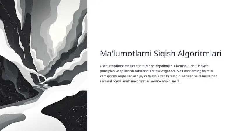 Ma'lumotlarni Siqish Algoritmlari