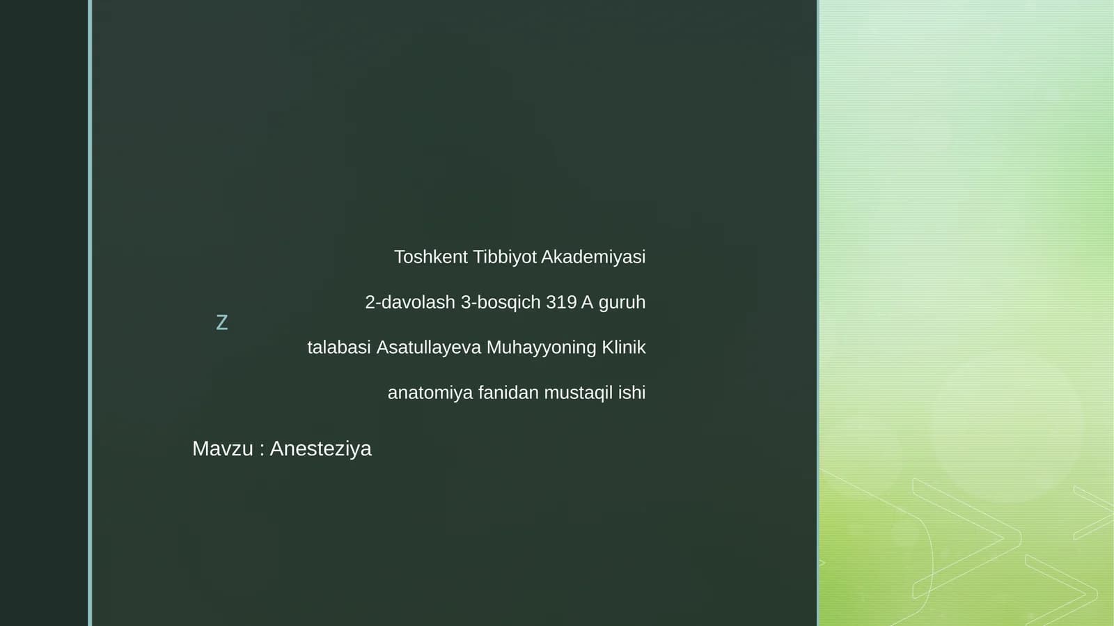Klinik anesteziya