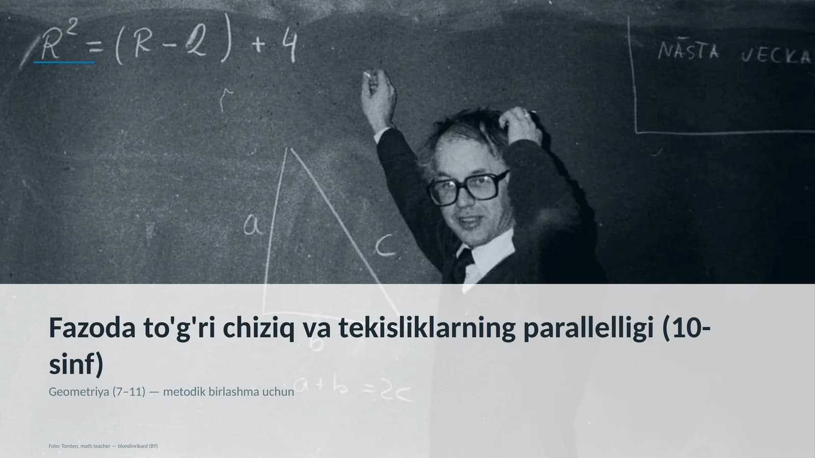 Fazoda to'g'ri chiziq va tekisliklarning parallelligi (10-sinf)