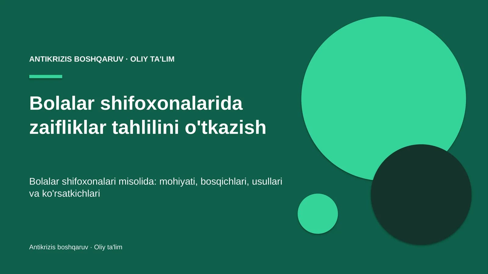 bolalar shifoxonalarida zaifliklar tahlilini o'tkazish 3672