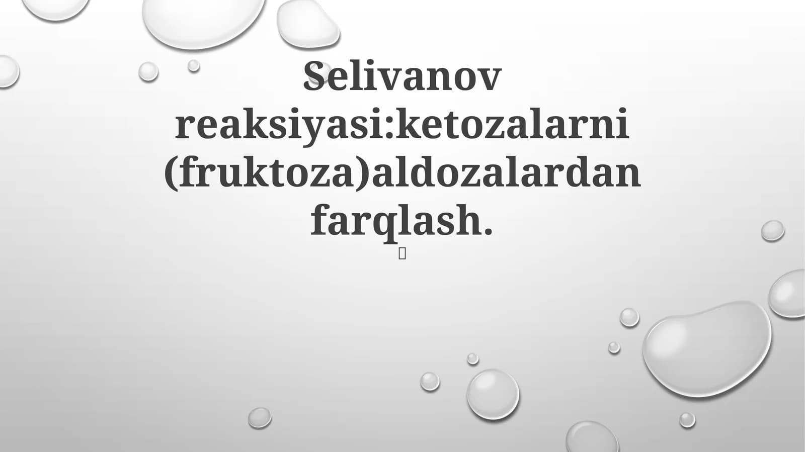 Selivanov reaksiyasi